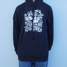 Load image into Gallery viewer, BLACK + WHITE MAGIC BY WOTTO | TACO MOTO CO. DROP SHOULDER HOODIE