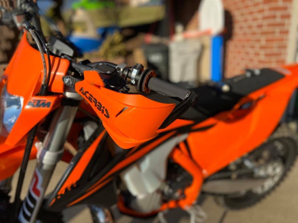 Acerbis X-Factor Handguard For Off-Road Motorcycles - Orange/Black, Vehicle Specific Fit
