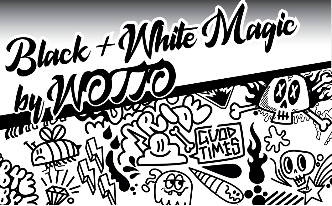 GRAPHICS KITS by TACO MOTO  CO. | BLACK + WHITE MAGIC by WOTTO