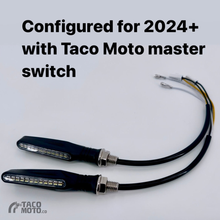 Load image into Gallery viewer, LED SUPER FLEX FRONT TURN SIGNALS BY TACO MOTO