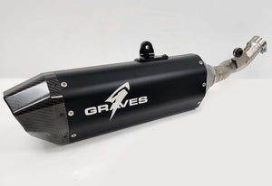 GRAVES MOTORSPORTS TITANIUM SLIP-ON W/ CARBON END CAP | 19+ HONDA CRF450L/RL/X