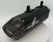 Load image into Gallery viewer, GRAVES MOTORSPORTS STAINLESS  SLIP-ON W/ CARBON END CAP DUAL STAGE QUIET CORE | 2024-25 KTM/HQV EXCF, FE