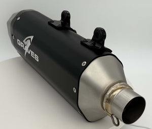 GRAVES MOTORSPORTS Stainless SLIP-ON W/ CARBON END CAP