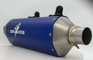 GRAVES MOTORSPORTS Stainless SLIP-ON W/ CARBON END CAP