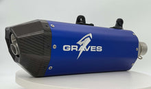 Load image into Gallery viewer, GRAVES MOTORSPORTS STAINLESS  SLIP-ON W/ CARBON END CAP DUAL STAGE QUIET CORE | 2024-25 KTM/HQV EXCF, FE