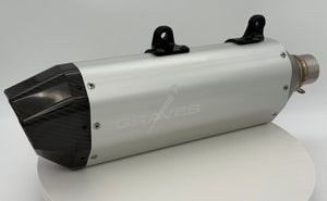 GRAVES MOTORSPORTS Stainless SLIP-ON W/ CARBON END CAP