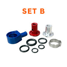 Load image into Gallery viewer, *ASSORTED COLOR SET* 90 Degree FUEL PUMP FITTING by TACO MOTO
