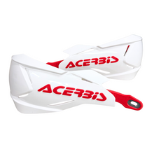 Load image into Gallery viewer, *OPEN BOX AS IS* ACERBIS X-FACTORY HAND GAURDS | RED LETTERS WHITE SHEILD