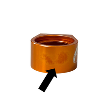 Load image into Gallery viewer, *COSMETIC BLEM* 90 Degree FUEL PUMP FITTING by TACO MOTO CO. | ORANGE