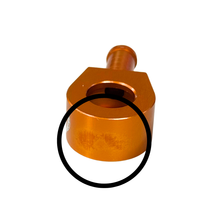 Load image into Gallery viewer, *COSMETIC BLEM* 90 Degree FUEL PUMP FITTING by TACO MOTO CO. | ORANGE