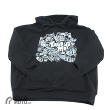 Load image into Gallery viewer, BLACK + WHITE MAGIC BY WOTTO | TACO MOTO CO. DROP SHOULDER HOODIE