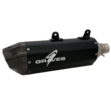 Load image into Gallery viewer, GRAVES MOTORSPORTS STAINLESS  SLIP-ON W/ CARBON END CAP DUAL STAGE QUIET CORE | 2024-25 KTM/HQV EXCF, FE