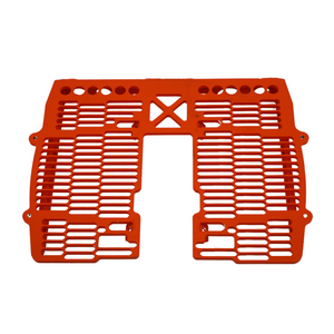 *OPEN BOX* EMPEROR RACING KTM-2445 BILLET RADIATOR GUARD | 2024-25 500 EXC-F - ORANGE AND BLACK