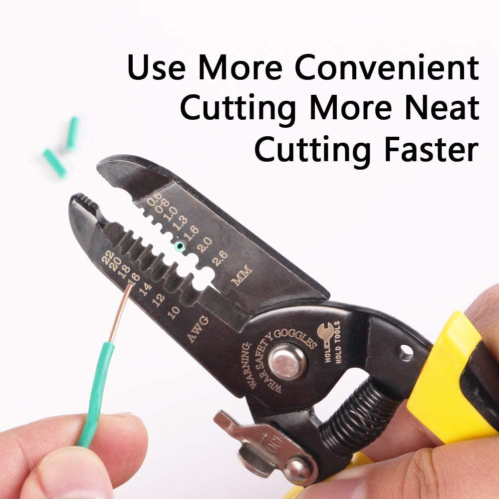 DOWELL 2-Piece Wire Stripping Tool Set – 10-22 AWG + 22-30 AWG Wire Stripper Cutter Pliers For Electricians