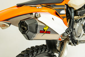 GRAVES MOTORSPORTS TITANIUM SLIP-ON W/ CARBON END CAP | 2012-16 KTM/HUSQVARNA