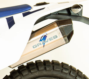 GRAVES KTM Enduro R - Husqvarna Enduro R / Supermoto Titanium Slip-on Exhaust w Carbon End Cap